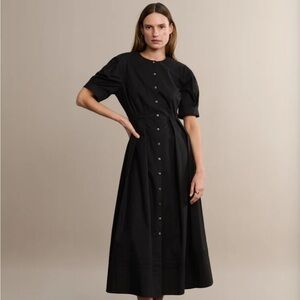 Nwt Jenni Kayne  Harper Dress Black Button-Front